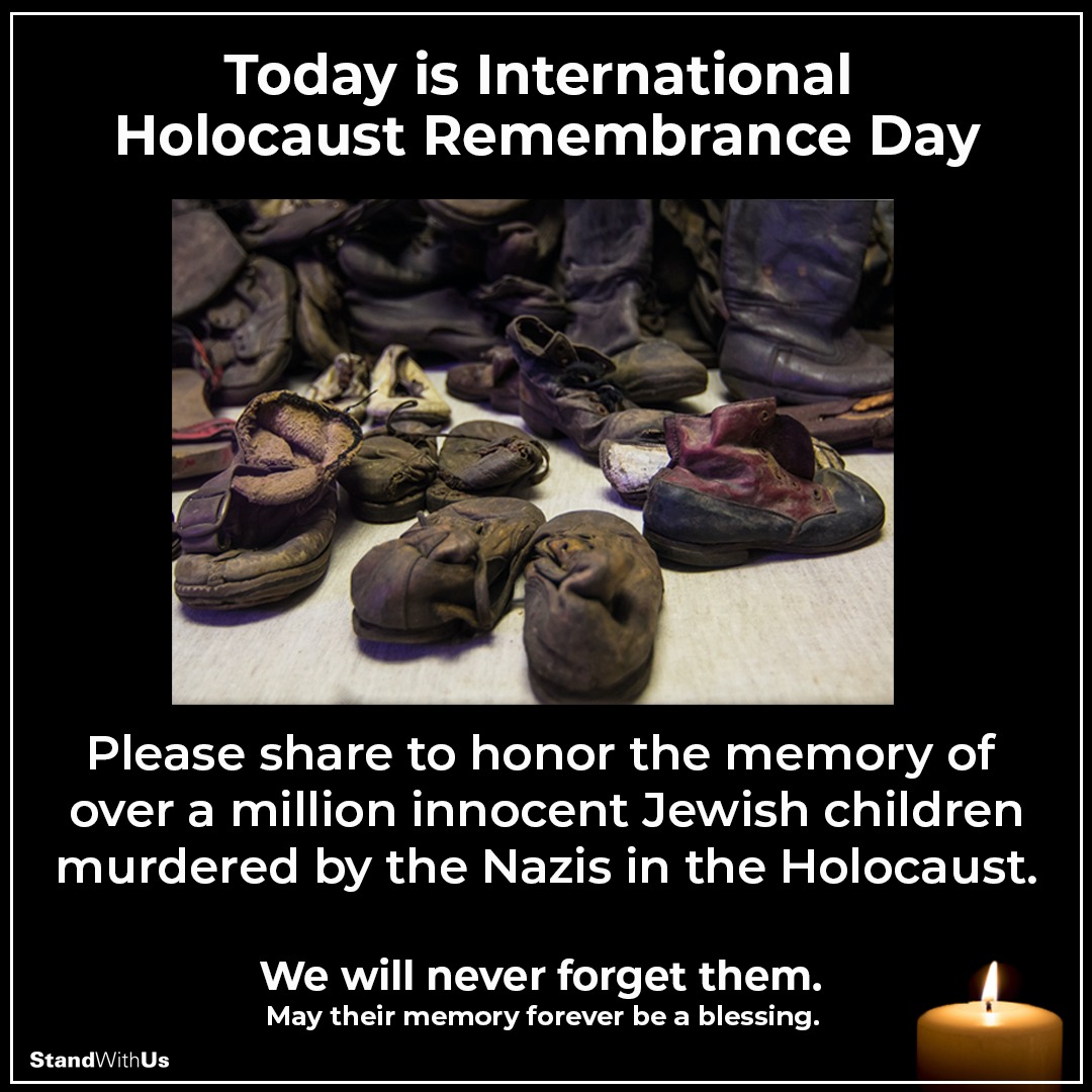 During the #Holocaust, approximately 1.5 million #Jewish children, and many more non-Jewish children, were murdered by the #Nazi regime and their accomplices. Today, we remember the young lives who had their childhood stolen.

#HolocaustRemembranceDay #HolocaustMemorialDay