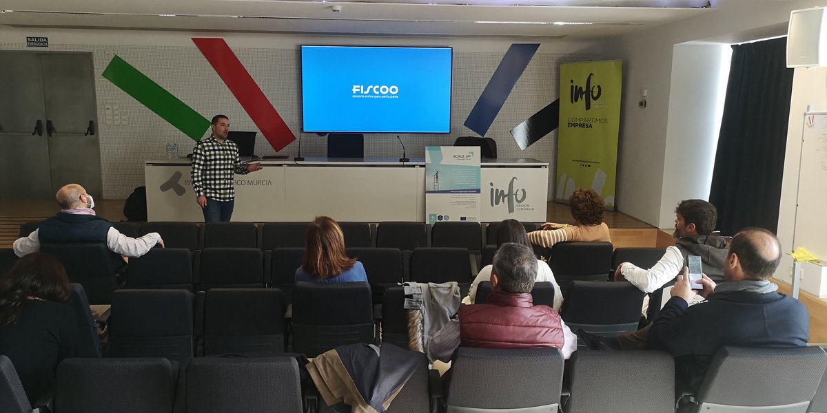 Jornada final del programa #ScaleUp <a href="/infoRMurcia/">Instituto de Fomento</a> en el Parque Científico. Las 9 startups participantes están presentando sus proyectos
<a href="/SCALEUP_project/">SCALE-UP</a>