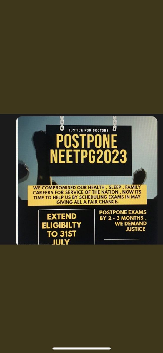 shiv99ssharma's tweet photo. #NEETPG2023 #postponeneetpg2023
#NarendraModi #ParikshaPeCharcha2023 postpone neet pg 2023 https://t.co/SxtIg00Ig5