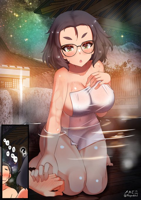 やっと僕の仕事が終わって、旅館に付いている温泉で休んでいたらついてきて、
男の子だから胸が触れたらそうなるのはしょうがないけど彼女の私がいるから、もう少しはっきり断ってほしいと言ってくる霞ちゃん。
正しい話だとは思うけど、目の置き場がなくて頭が回らない···💦
まずは素数を数える😅 