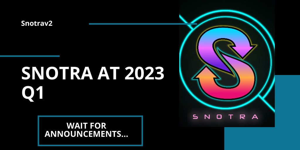 What will happen in Snotra before the end of the first quarter of 2023 -New Website Design -New Whitepaper (Snotrav2) -Launch of newly designed NFT - $SNR Sales Round Start -NFT Lending-Borrowing - $SNR +NFT Staking #Aptos #aptosecosystem