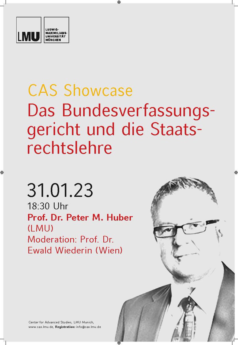 cas_lmu's tweet photo. Zurück aus Karlsruhe! 
Am 31. Januar spricht der Bundesverfassungsrichter @BVerfG und Professor für Öffentliches Recht und Staatsphilosophie @LMU_Muenchen Peter M. Huber @cas_lmu über "Das Bundesverfassungsgericht und die Staatsrechtslehre".
#CASShowcase
https://t.co/m8pPDixwjP https://t.co/y9wImOpmgv