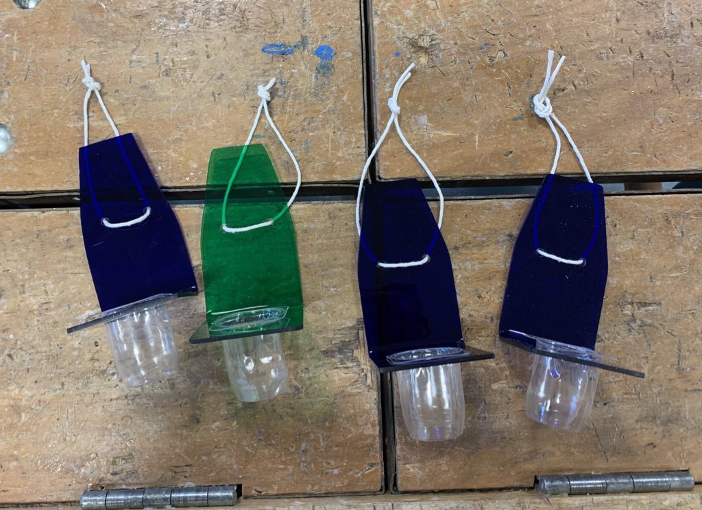 Plastic bird feeders by n2 practical craft skills pupils 🐤 @StPaulsSfl @stpaulsdundee