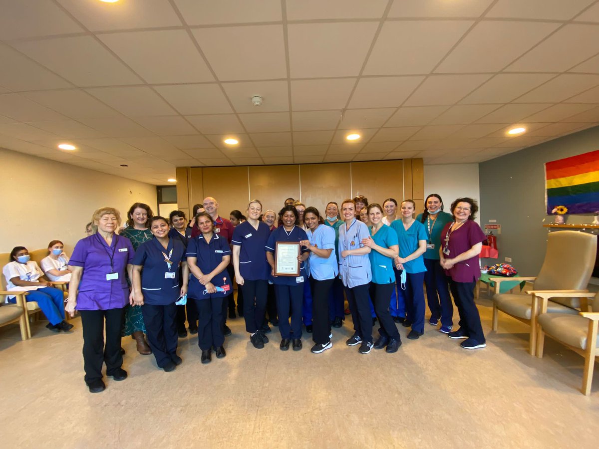 Congratulations to the Nursing Team on Joyce Unit @MaterNursing for achieving superior and sustained achievements in nursing care processes over a 12- month period , contributing to safe and effective patient care @NurMidONMSD @MariabFlaherty #QCM @NationalQPS