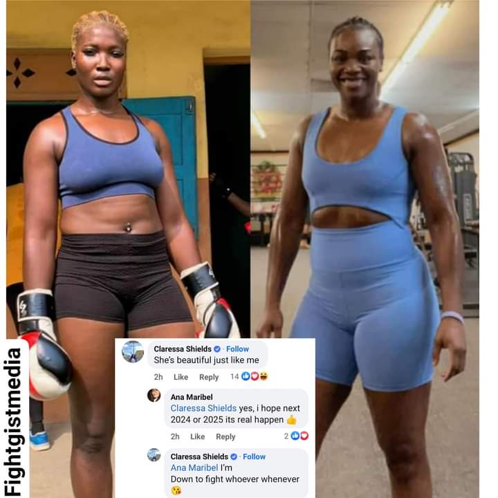 Female World Middleweight champion,  Claressa Shields reacts to a potential fight against unbeaten Nigerian female boxer  Oluwole Bolatito: ..'I'm down to whoever whenever'.

.
#boxing #boxingdrills #boxeo #Femaleboxing #Womenboxing #boxingworld #worldboxing #daznboxing #boxer