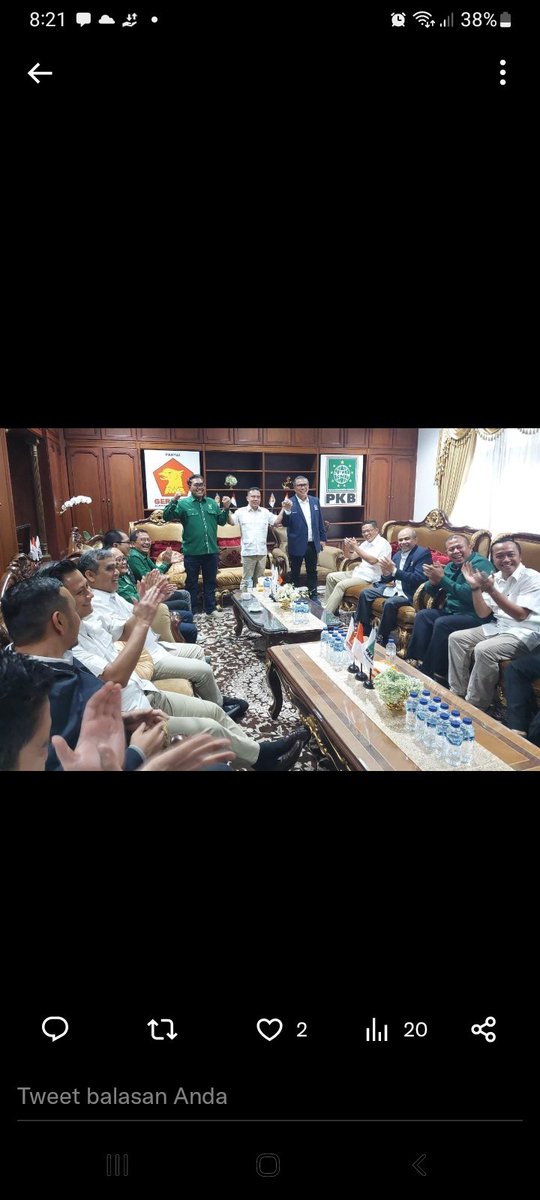 sakarudding16's tweet photo. Tamu peryama
#Sekber
#Partai Gerindra
#DPP Pkb@Cakiminnow
@baGUSMUHAIMIN24 https://t.co/s0zM0av3s2