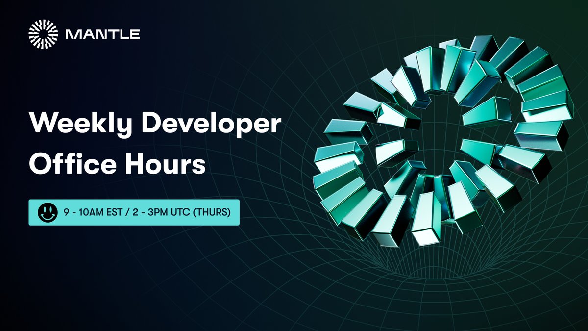 Mantle_Official's tweet image. ❓ Got questions on how to #BuildonMantle or need some help getting started?

Join the Mantle Dev Rel team today at our Weekly Developer Office Hours!

🗓️ Jan. 26, 9-10AM EST / 2-3PM UTC

📲 mantle.to/office-hours