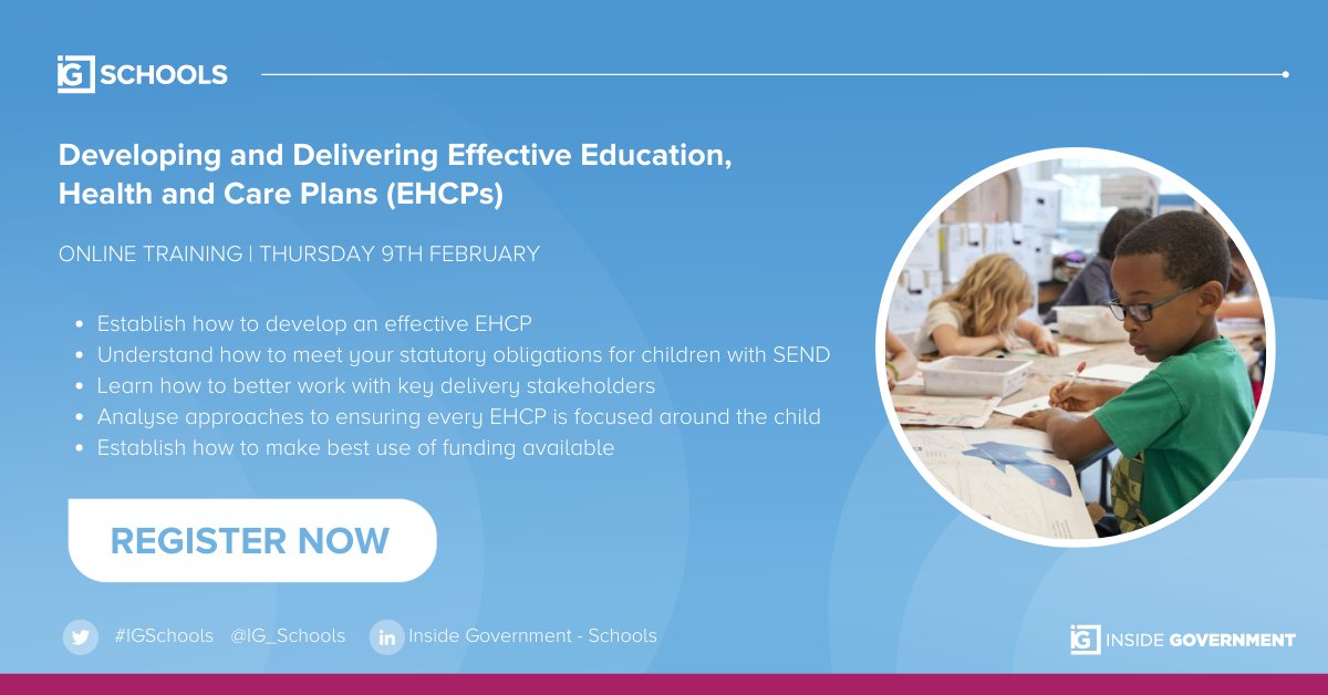 📢 TWO WEEKS TO GO! Join experienced #SEND professionals on Thursday 9th February and explore what an effective #EHCP looks like, and how you can meet the legal obligations to ensure each plan provides high-quality #SEND provision.
hubs.ly/Q01zjdqk0