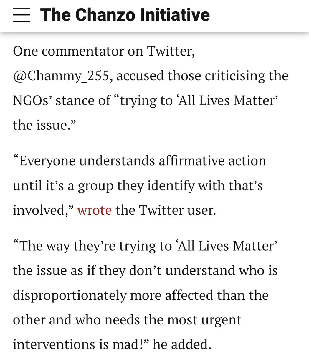 chammy_255's tweet photo. Ya boy stays getting quoted 😂 haya mje kusoma this article by @TheChanzo https://t.co/JHovHn5KmV