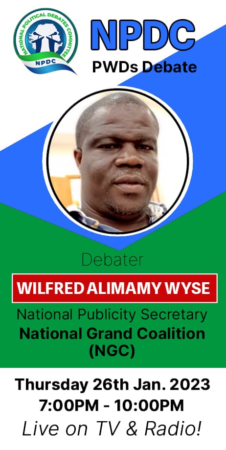 npdcsl's tweet photo. Final Debate TODAY for January 2023: PWDs in Political Parties.
@NDI 
@EUinSierraLeone 
@UKinSierraLeone 
@USEmbFreetown 
@IrlEmbFreetown 
@ECsalone https://t.co/gO4R2fYU68