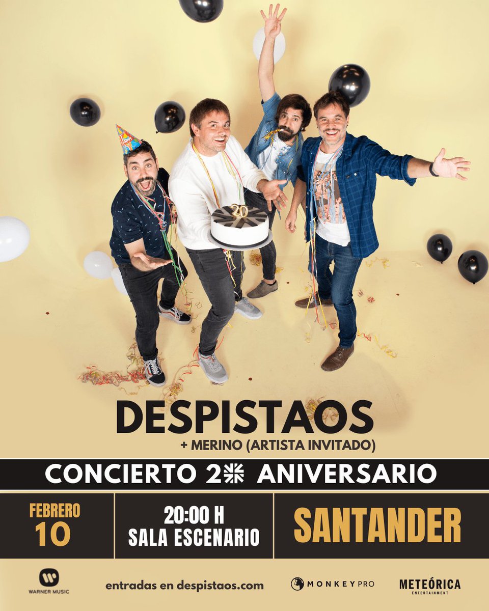 Ayer dijimos en relinchu.com/programas/sisi… que se había suspendido el concierto de Merino del 10 de febrero en Santander. 

Pero no se ha cancelado, se ha cambiado al Escenario Santander, ¡como teloneros de Despistaos!