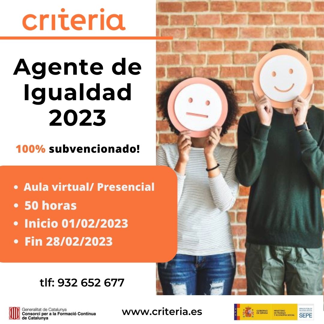 Últimas plazas para el curso online de "Agente de igualdad", entra en el link y reserva tu plaza!
hubs.ly/Q01zjkdJ0

#formación #online #subvencionada #criteria