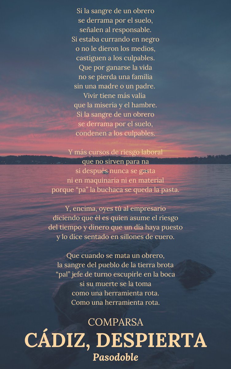 lacondena26's tweet photo. #COAC2023 #letras #pasodoble

Os dejamos la letra del primer pasodoble que cantemos en nuestra pasada actuación de preliminares. https://t.co/8Z433jbBmk