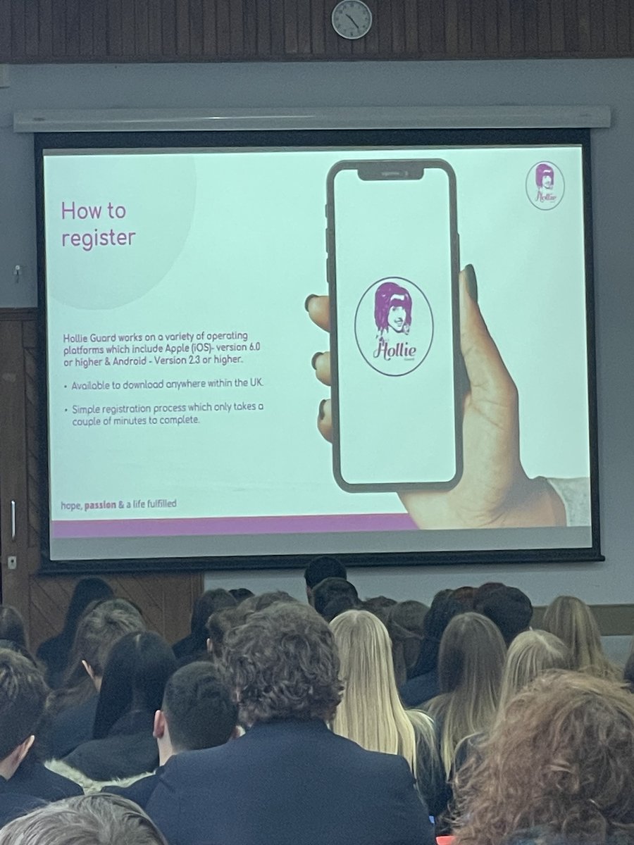 A big thanks to Ellie from @HollieGazzardT who visited as part of our PSHEE programme to talk to Y10 today.  She spoke about coercive control, abusive tactics building healthy relationships & demonstrated the fantastic free #HollieGuard #personalsafety app 

#healthyrelationships