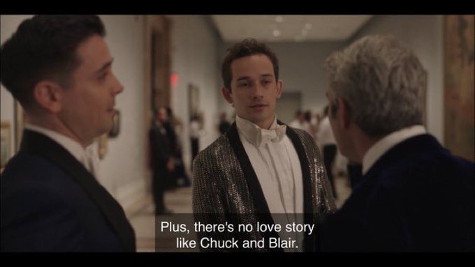 hqchair's tweet photo. chuck and blair mentioned as the iconic love story of gossip girl in the finale #GossipGirl https://t.co/DFI796iMHz