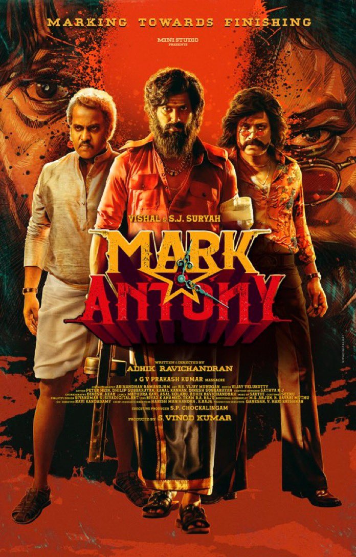 #MarkAntony Marking towards finishing! 😎🔥👍🏼

A @gvprakash Musical! 🎼

@VishalKOfficial @vinod_offl @Adhikravi 
@riturv @iam_SJSuryah #SunilVerma #nizhalgalravi 
@ministudiosllp @mee_sunil @mgabhinaya
@editorvijay #DSG