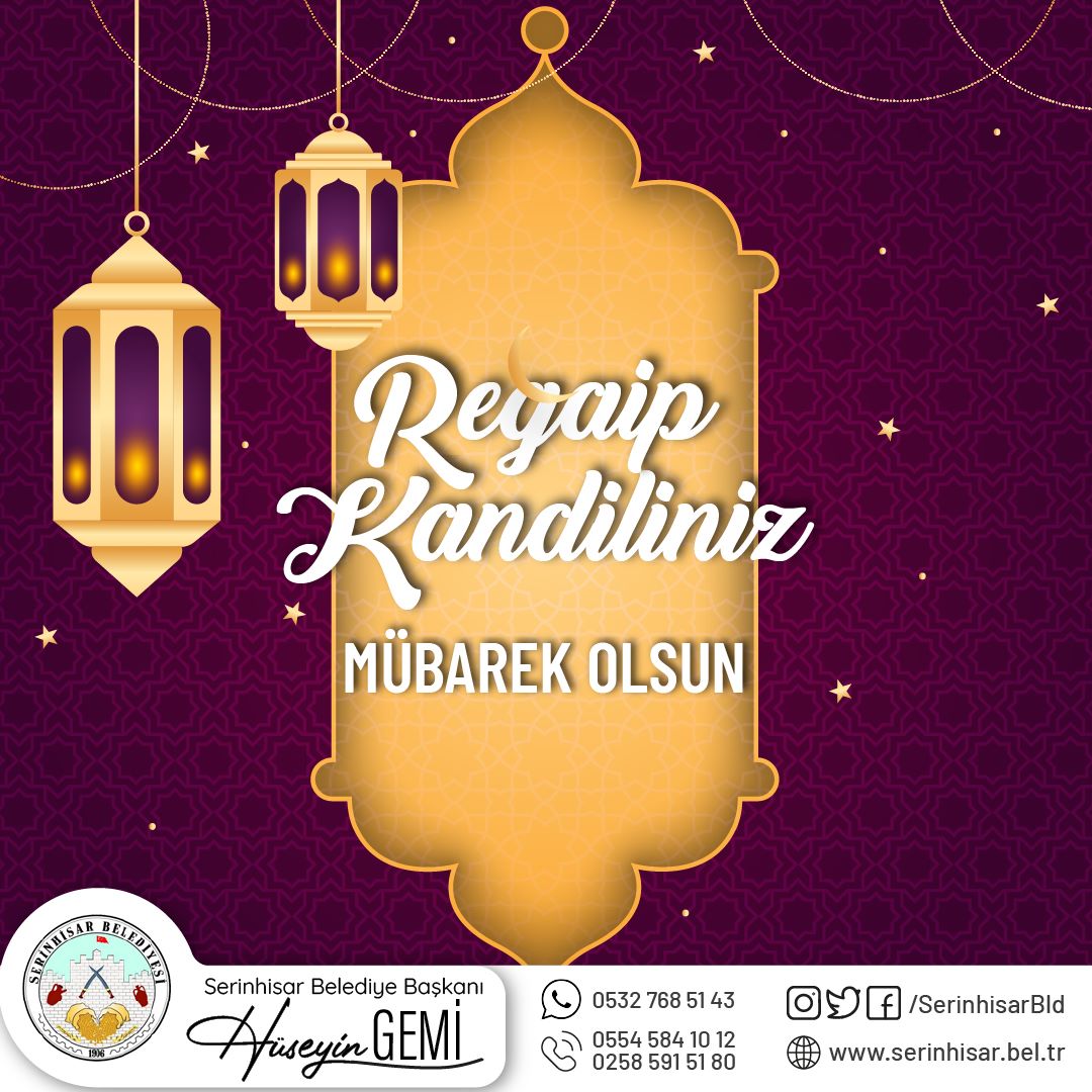 Ümit ederiz ki bu mübarek gece, zor günler geçirdiğimiz; fakat gelecek adına umutla dolu olduğumuz şu günlerde yeniden bir uyanışa vesile olur. Tüm İslam aleminin Regaip Kandil'ini kutluyor, ülkemize ve tüm insanlığa hayırlar getirmesini diliyorum.

Hüseyin GEMİ