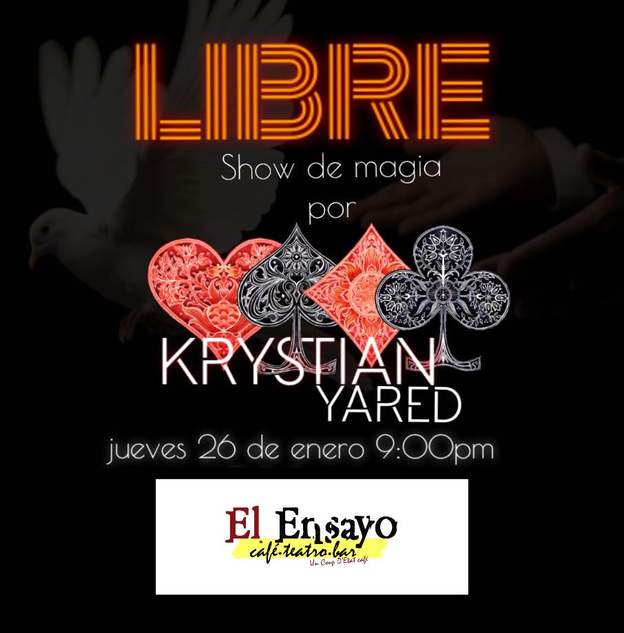 ensayorp's tweet photo. Un comienzo de semestre mágico!!!
Este jueves regresa el mago Krystian Yared a deslumbrarnos con su espectáculo!! 
Vente pa' acá!! https://t.co/Vn8ToIv3gl