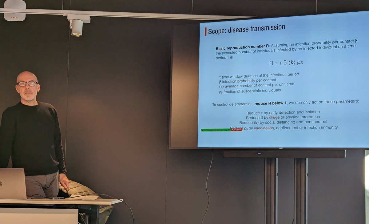 albajene's tweet photo. Great talk by @_AlexArenas on the use of physics modelling for infectious disease epidemics management, incorporating mobility data and the concept of asymptomatic infected people. Modelling COVID-19 was essential to understand its spread - what have we learned? @BSC_CNS https://t.co/TqsjDMhXeb