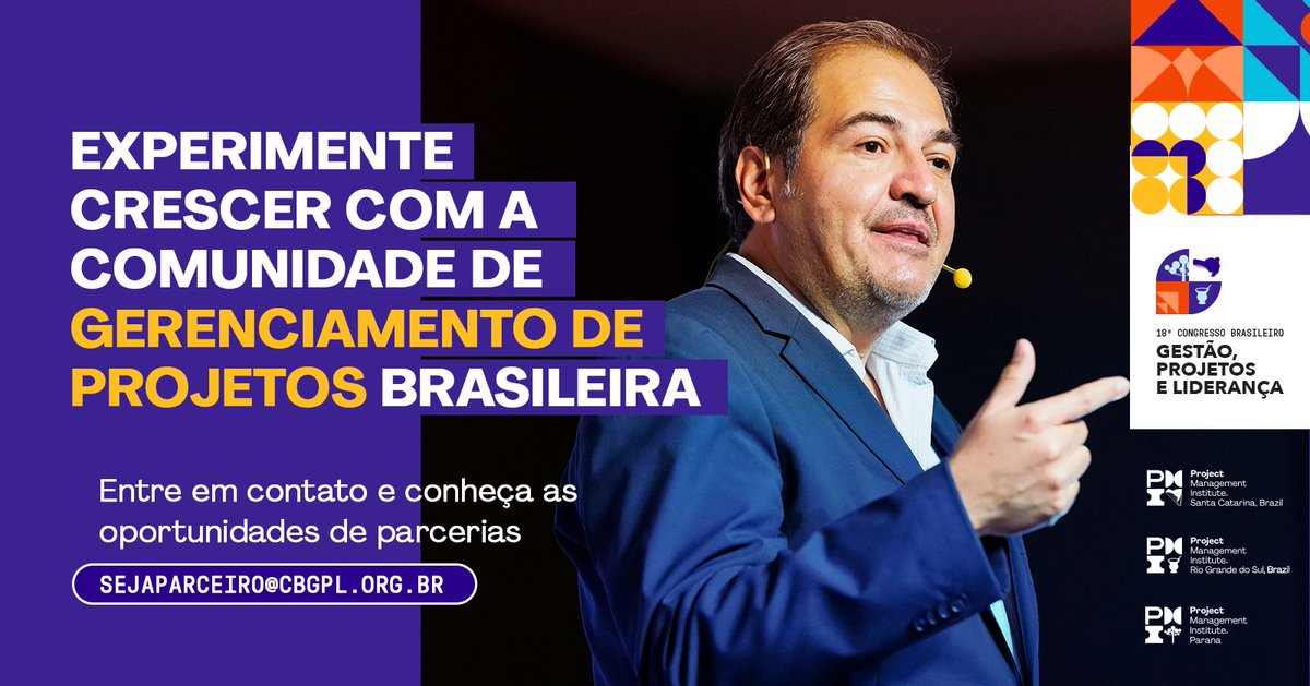 cbgpl_pmi's tweet photo. Você vê uma OPORTUNIDADE, nós vemos VÁRIAS! ⭐ Conheça as cotas de patrocínios e parcerias disponíveis para as empresas que querem ser lembradas pelos gerentes de projetos.

✅ sejaparceiro@cbgpl.org.br

#cbgpl #cbgpl2023 #gestao #projetos #lideranca #pmi #pmirs #pmisc #pmipr https://t.co/aKNo6cXLl4