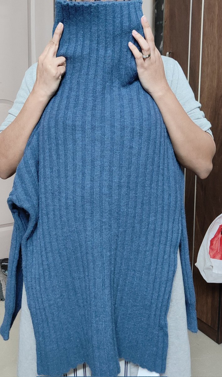 ImAarGee's tweet photo. @Urbanic_India 
It's hysterical hw u keep mockin customers by rejecting return claim by stating the attached photos to be same
You sent a turtle neck while I ordered buttonCardigan
Hav been followin up for long just to get some poor response
Betr replace or is last buy on Urbanic https://t.co/Txo0xhp8rS
