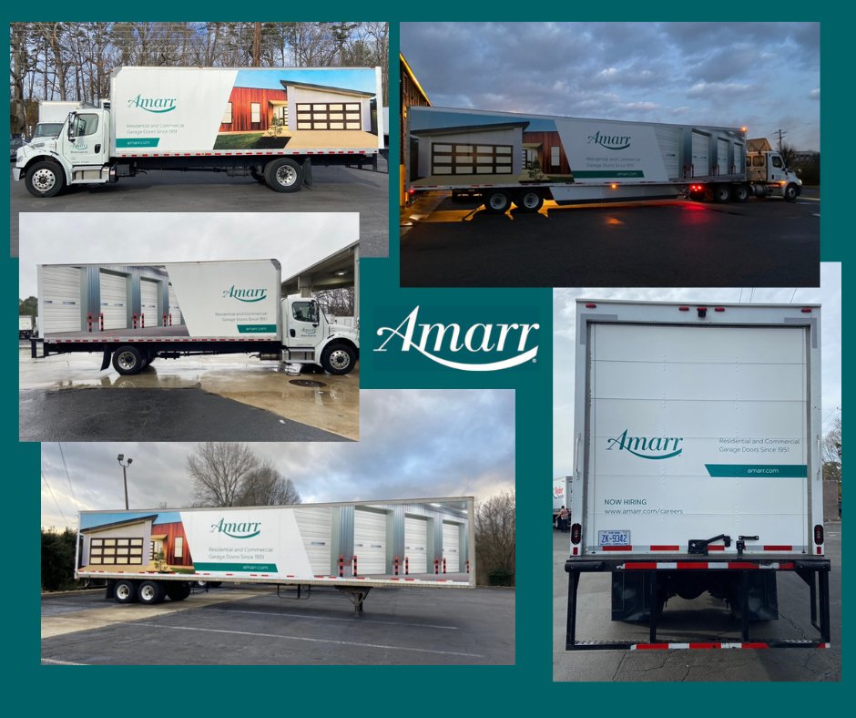 amarrgaragedoor's tweet photo. Be on the lookout for Amarr Garage Doors new fleet! Delivering beautifully designed, well engineered garage doors in style!
https://t.co/NE6ZuyZ7x4
#amarr #moderngaragedoors #beautifulgaragedoors #fleetdecals #assaabloy #garagedoormanufacturers #madeintheusa https://t.co/A77mnxS6Xd