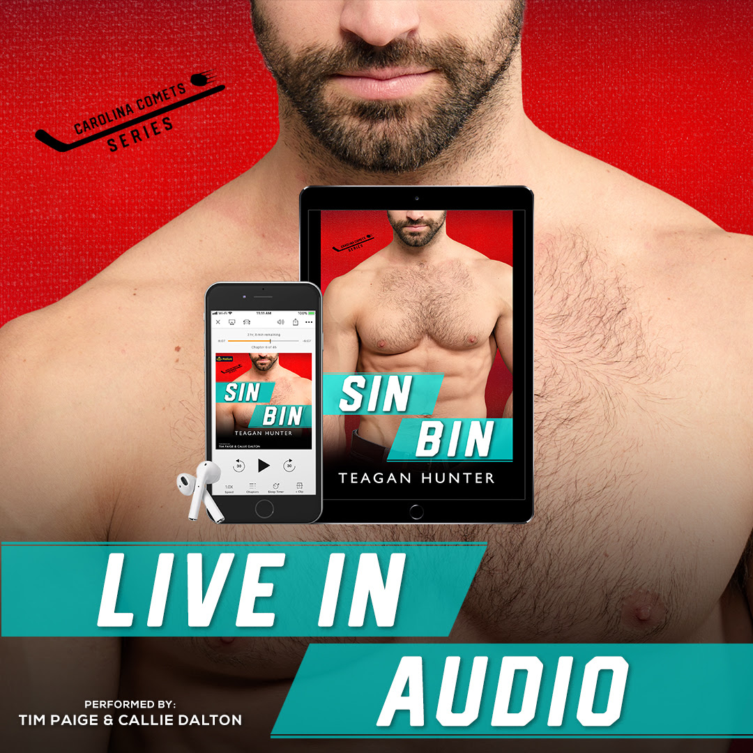 Sin Bin by Teagan Hunter is now live in audio!

Start listening today!

Audible: geni.us/SinBinAudible

Amazon: geni.us/SinBinAudioAMZ
Narrated by: Tim Paige & Callie Dal

#carolinacomets #teaganhunter #RomanticComedy #AgeGap #Forbiddenlove #SportsRomance  @valentine_pr_