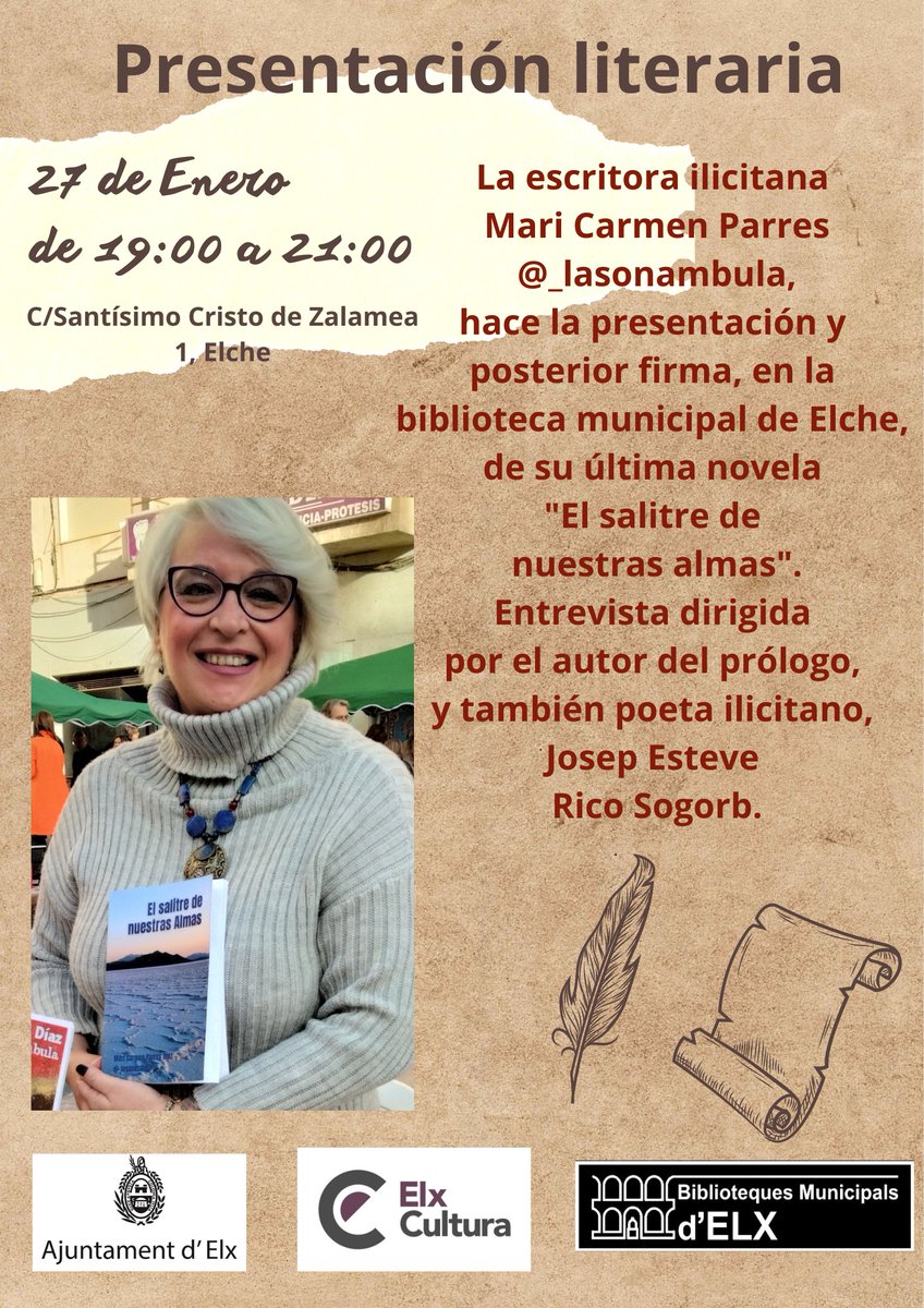 _lasonambula's tweet photo. Qué bien lo he pasado durante la #entrevista en #radiosolfm con Manolo García en #Elche para invitaros a la presentación de mi último #libro #Elsalitredenuestrasalmas mañana en la biblioteca municipal de #Elche 📚📚📚
Os espero! 💜💜💜
#lasonambula #escritora https://t.co/sJfiGzQvQA