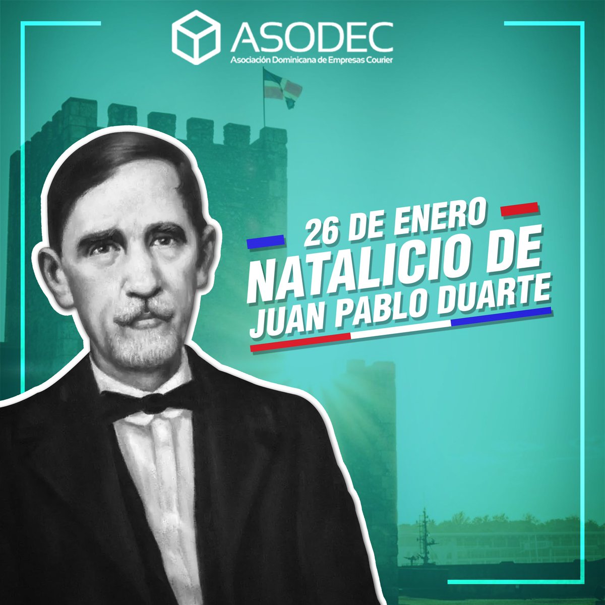 Hoy conmemoramos con gran alegría  el natalicio de nuestro Juan Pablo Duarte,  Padre de la Patria y orgullo dominicano.🇩🇴
.
#Asodec #juanpabloduarte #mesdelapatria