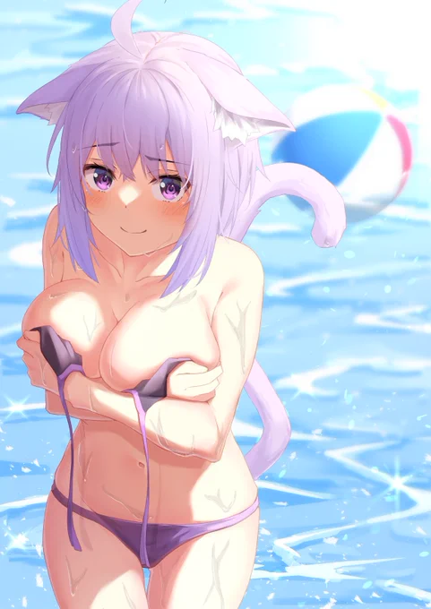 #くそ寒いので水着絵を貼る 