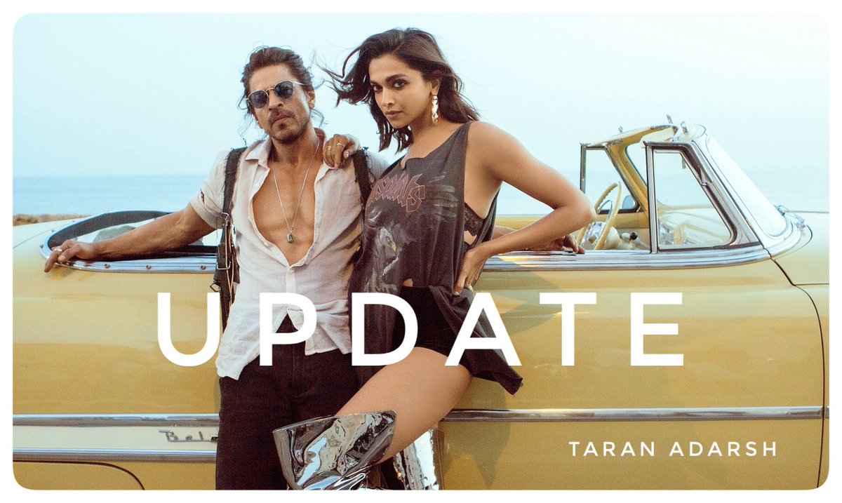 taran_adarsh's tweet photo. ‘PATHAAN’: ₹ 106 CR *GROSS* ON DAY 1 WORLDWIDE… #Pathaan demolishes #Worldwide opening day records for #Hindi films… #India + #Overseas *Gross* BOC on *Day 1* is ₹ 106 cr. PHENOMENAL. https://t.co/M2tkjnWS4s