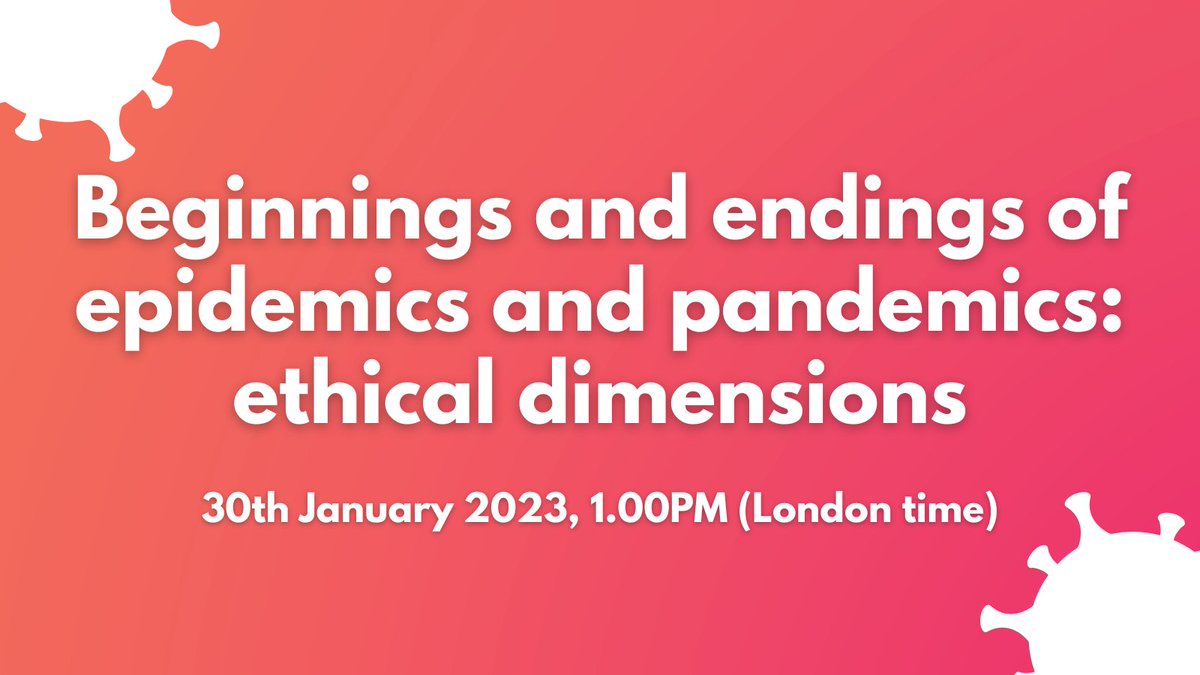 Epidemics Ethics (@epidemicsethics) on Twitter photo Don't forget, next Monday, Epidemic Ethics will be hosting its 40th virtual seminar! Join us for this timely discussion on the beginnings and endings of epidemics and pandemics. zoom.us/webinar/regist…
<a href="/CalvinWLHo/">Calvin Ho</a> <a href="/SuerieMoon/">Suerie Moon</a> <a href="/michaelethox/">michael parker</a> <a href="/Ethox_Centre/">Ethox Centre</a> <a href="/info_TGHN/">The Global Health Network</a> <a href="/TropMedOxford/">Tropical Medicine Oxford</a> Don't forget, next Monday, Epidemic Ethics will be hosting its 40th virtual seminar! Join us for this timely discussion on the beginnings and endings of epidemics and pandemics. zoom.us/webinar/regist…
<a href="/CalvinWLHo/">Calvin Ho</a> <a href="/SuerieMoon/">Suerie Moon</a> <a href="/michaelethox/">michael parker</a> <a href="/Ethox_Centre/">Ethox Centre</a> <a href="/info_TGHN/">The Global Health Network</a> <a href="/TropMedOxford/">Tropical Medicine Oxford</a>