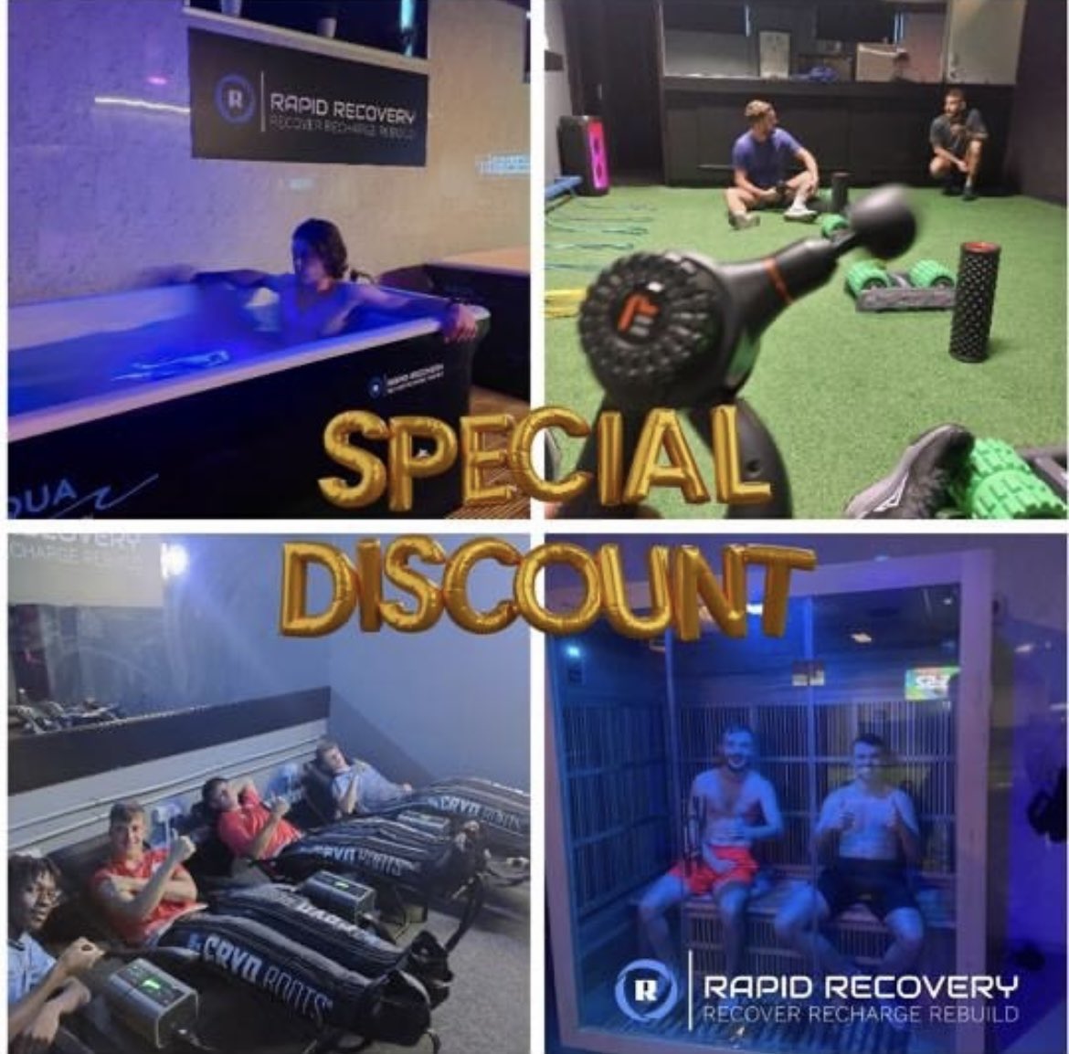 RapidRecovery_1's tweet photo. Our special discount is almost over 😱€20 for all adult single sessions and €10 for all u16 🙌🏻Available till the 31st of January #recovery #Dublin #icebath #infaredsauna #recoveryroom #football https://t.co/Rgk0OXfWUc