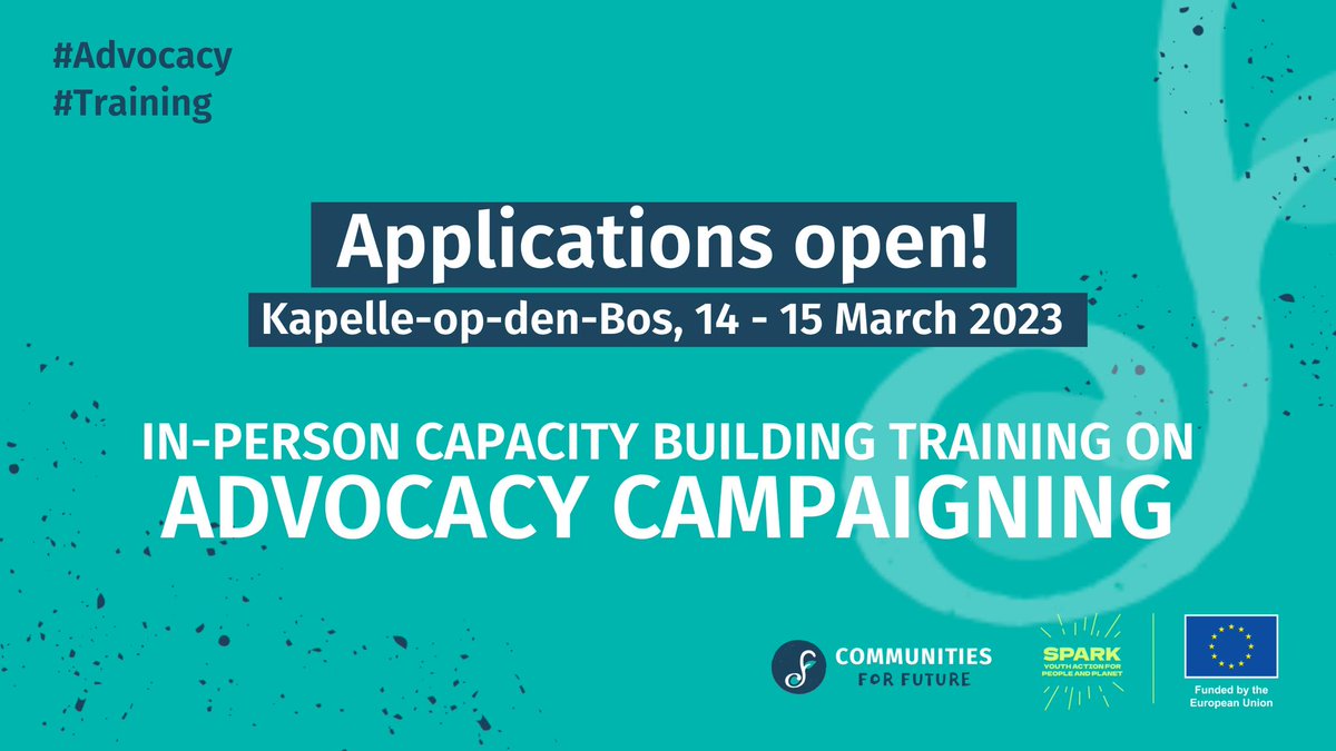 Capacity Building on Advocacy Campaigning

#CommunitiesForFuture is committed to “System Change, not Climate Change”, but how are we making this change?

Join our in-person training to connect & build our #advocacy skills in #communityled local development
communitiesforfuture.org/civicrm/event/…