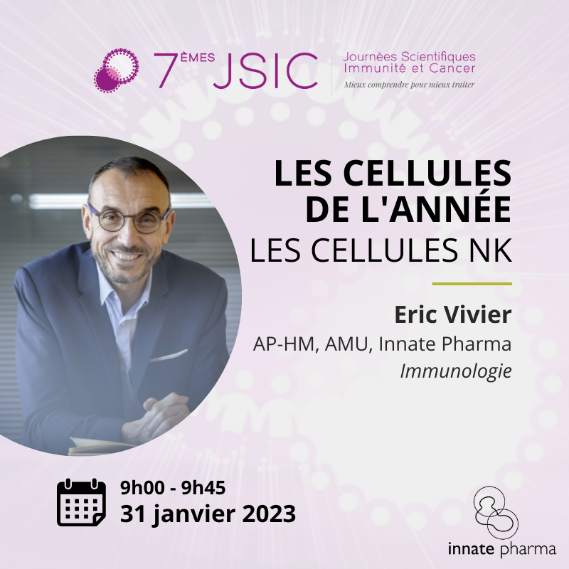 InnatePharma's tweet photo. #SaveTheDate pour la 7Úme Journée Scientifique Immunité et Cancer (JSIC)
@EricVivier1 interviendra sur les cellules de l'année : les cellules NK
ð
Le 31 janvier 2023
ð de 9h00 Ã 9h45
Plus dâinfos ð https://t.co/rwvtqWlTYa
#JSIC #JSIC2023 #oncologie #NKcell #CellulesNK https://t.co/aQcvXLw9D4