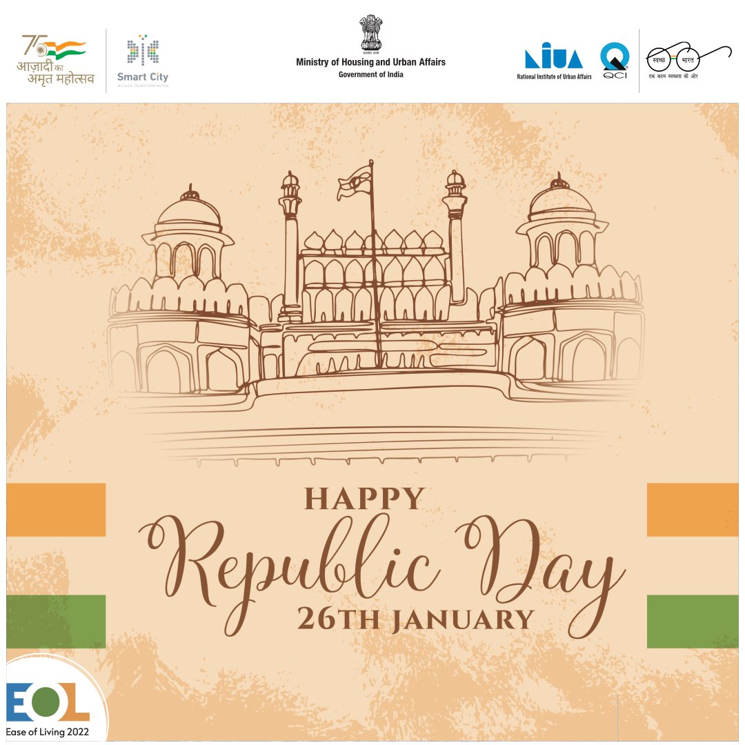 Wishing you all a very Happy 74th Republic Day! Share your opinion: buff.ly/3hzBYxt #easeofliving2022 #MyCityMyPride