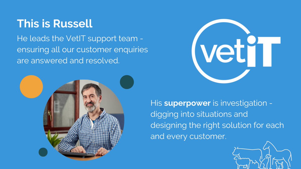 It's a drab time of year so we're making sure all our colleagues know how proud we are of them and their #superpowers - so here is Russell!

If you want to find out more about our team, please click here: bit.ly/3HdpGnm

#meettheteam #vetfriendly #triedtestedtrusted