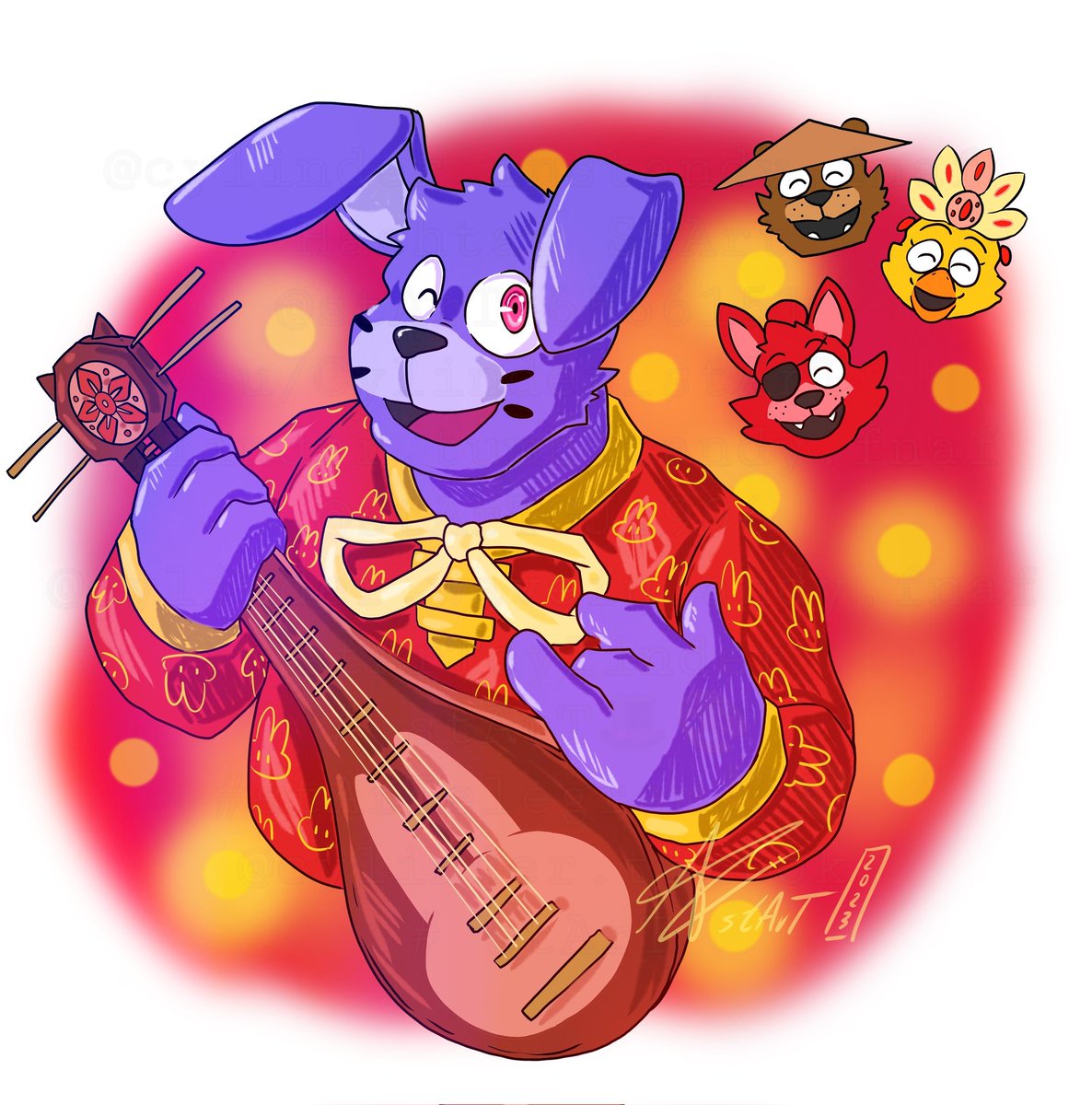 ✨🌟 Happy Year of the Rabbit!! 🐰🏮🎇

#YearOfTheRabbit #ChineseNewYear2023 #RABBIT2023 #FNAF #FiveNightsAtFreddys #fnaf1 #Bonnie