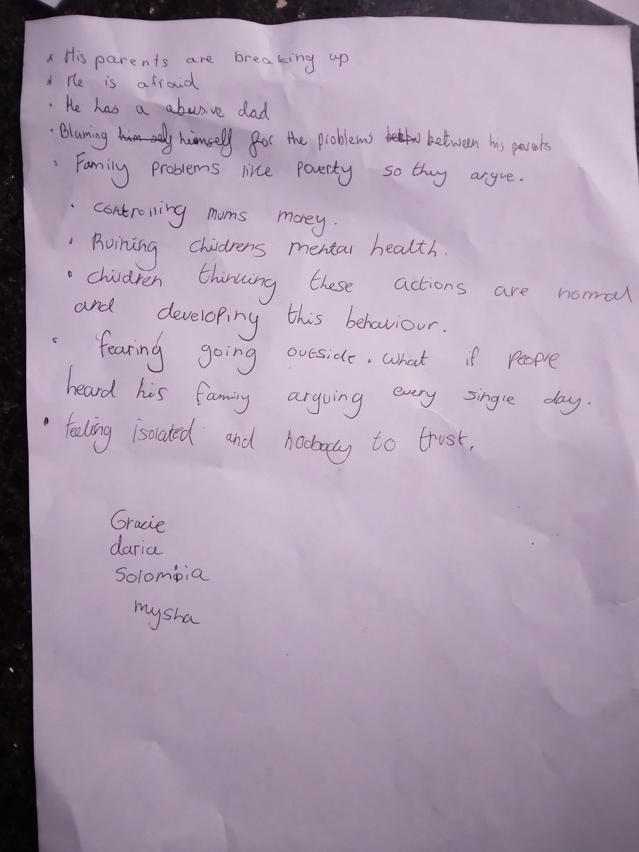 spectrumcymru's tweet photo. @Pentrehafod
Well done to the lovely #year7class for their engagement and mature discussion about David's difficult home situation, as part of our session on Belonging!💫💯. #domesticabuse #childline #feelings #relationships
#helpfulstaff TA. https://t.co/qt6whMWJwa