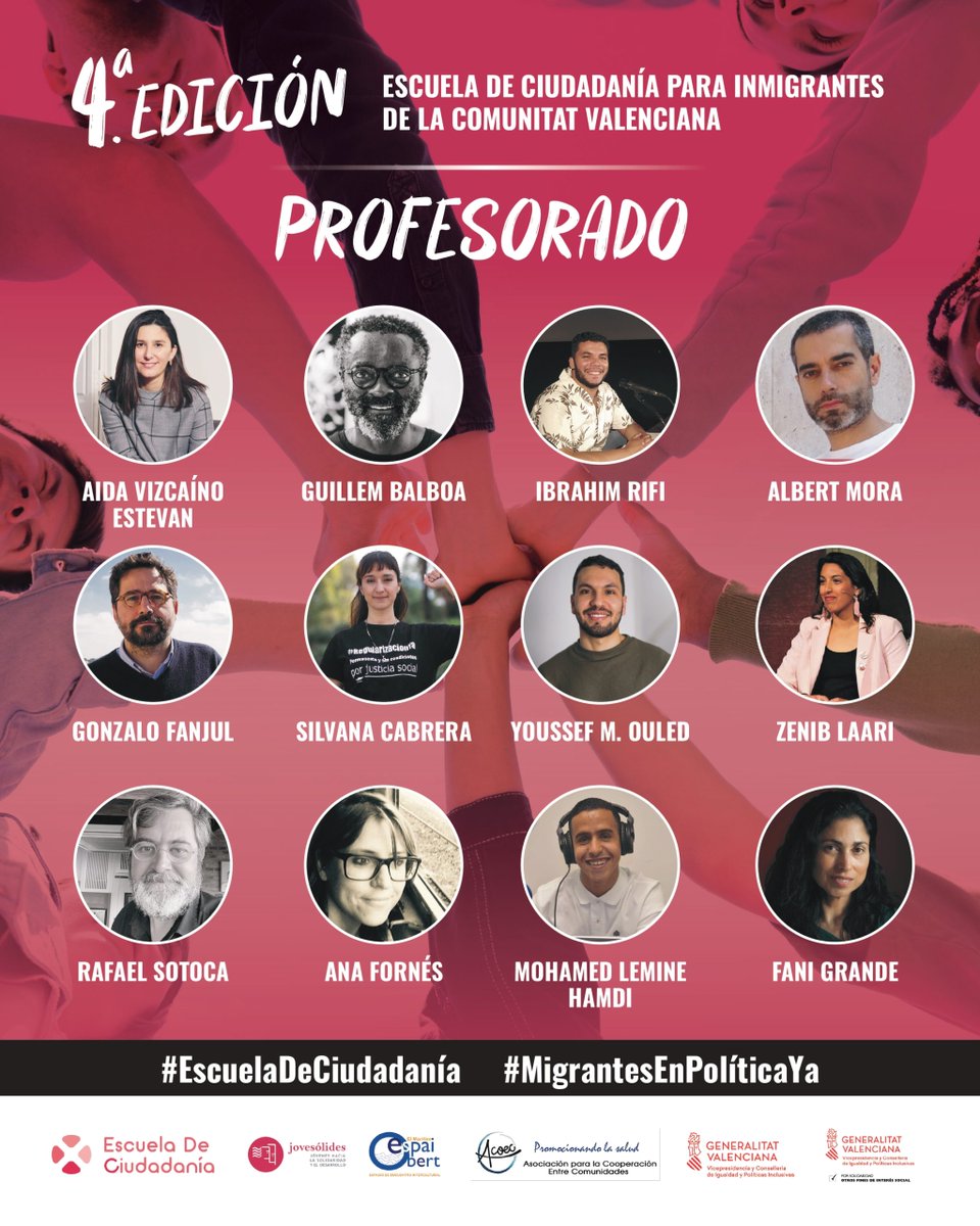 La #EscueladeCiudadanía amplía su claustro para reforzar la preparación en aquellas materias y derechos con mayor incidencia en la vida cotidiana de las personas de origen migrante.

¿Quieres ser un líder o lideresa?

Apúntate 👉 bit.ly/3wuA8C4

#MigrantesEnPolíticaYA