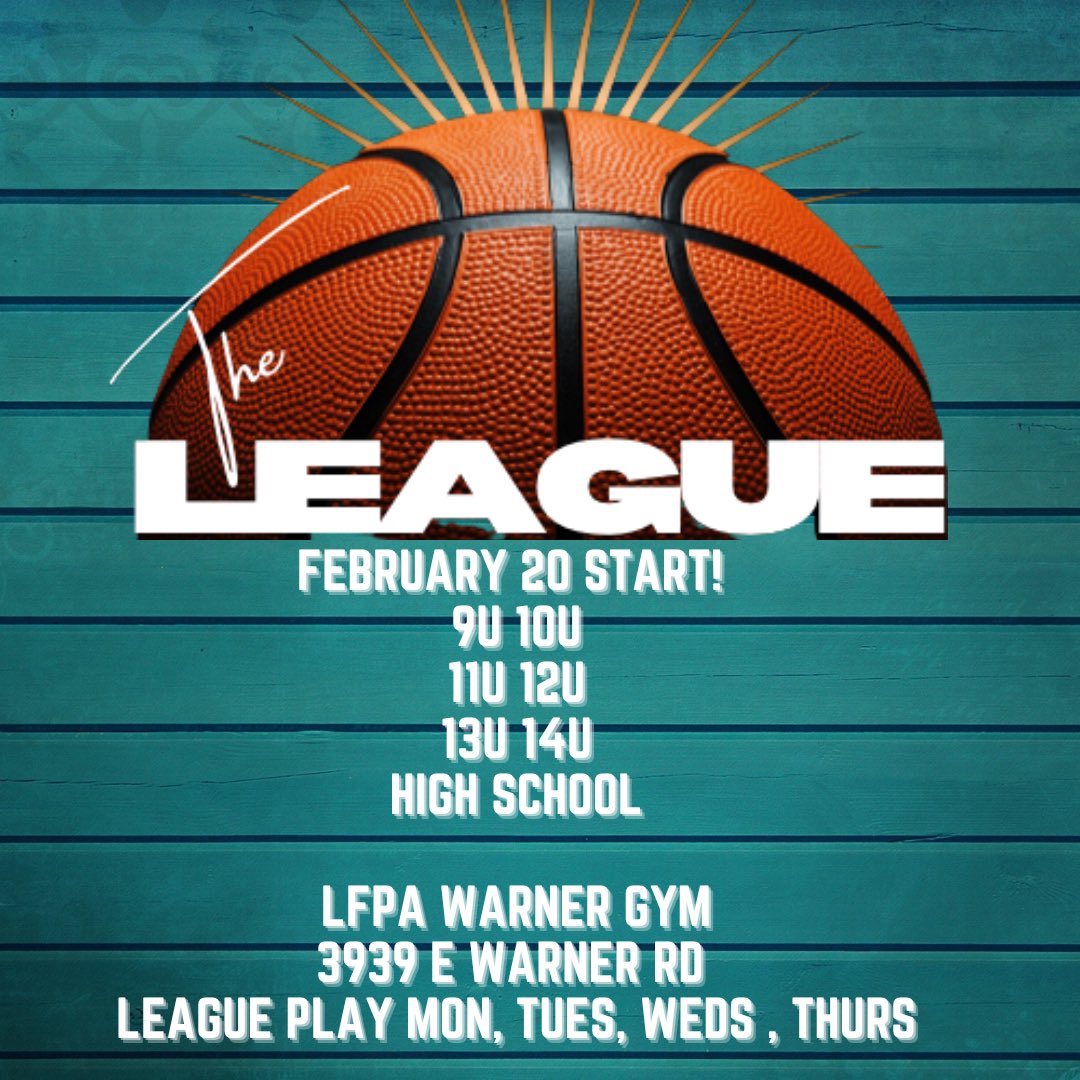 TheLeague_Az's tweet photo. Youth League coming soon! Start date Feb 20th! First 2 weeks are open play for all age groups listed. Divisions will be created Week 3!! Reserve you spot today!! DM or Email TheLeagueArizona@gmail.com https://t.co/OChyzyE4c4