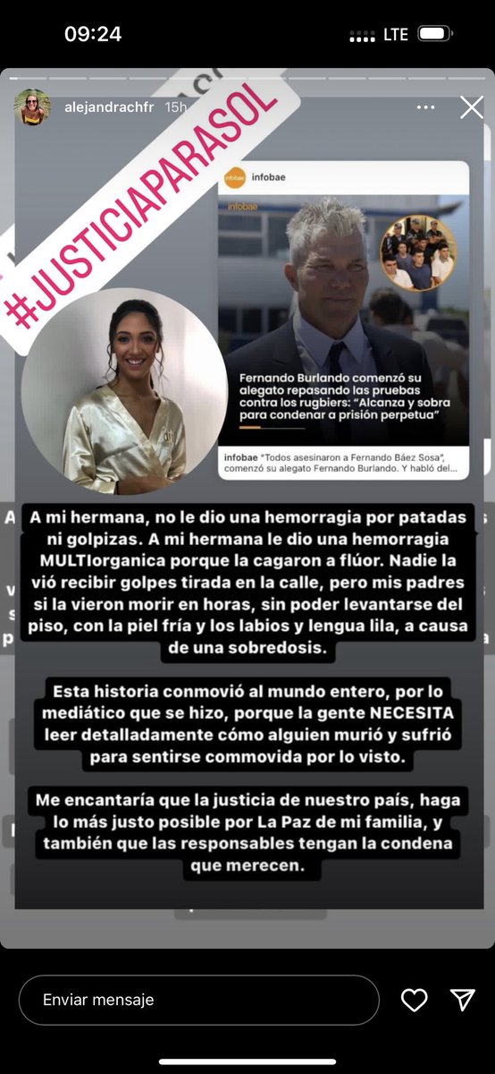 justicia para sol 🙏🏻 

no creo en la justicia, pero si creo en Sol y de que algún día las personas responsables tengan la condena que merecen.