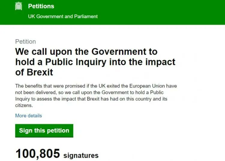 euromove's tweet image. The petition calling for a public enquiry into Brexit has reached over 100,000 signatures, and will now be considered for debate in Parliament.

This would be the first time the consequences of Brexit will have been discussed by our MPs.

It's long overdue.