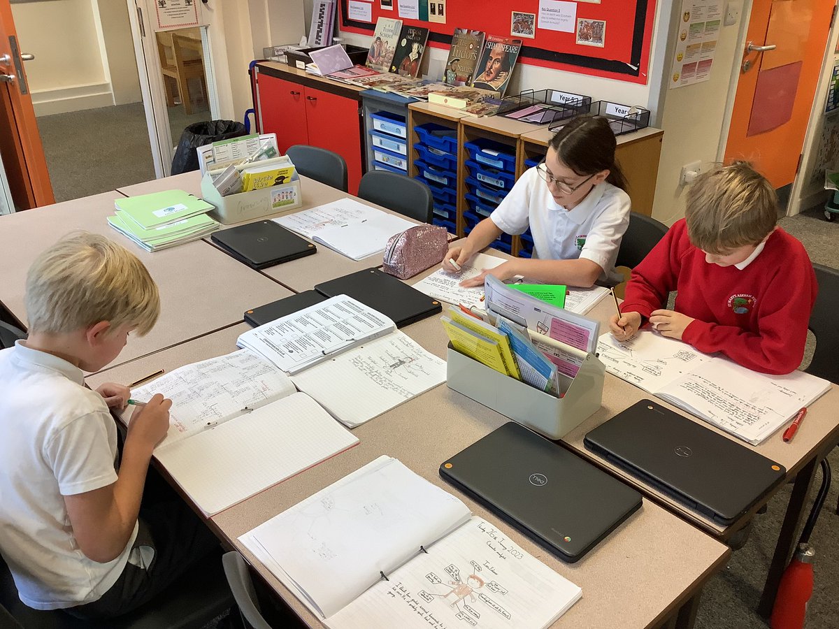 StMarysAskham's tweet image. These diligent Class 4’s have chosen to stay in this lunchtime to complete some extra long division or character analysis work that they have enjoyed from this morning #hardworking #dedicationtolearning #maths #english