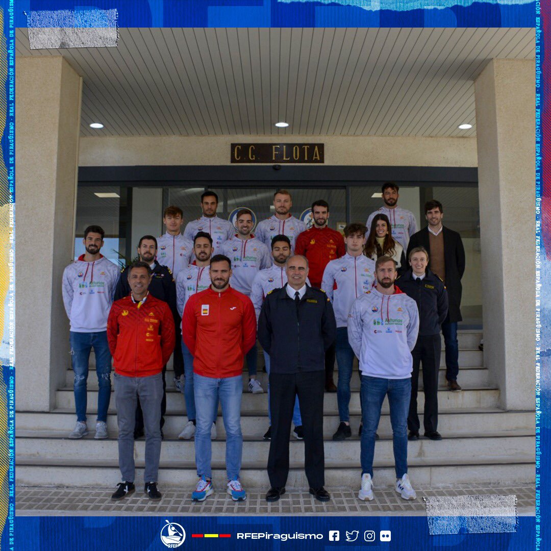 RFEPiraguismo's tweet photo. 🫡El CanoESP visita la Base Naval de Rota. 

Nuestros palistas pudieron conocer la Flotilla de Aeronaves y el Centro de Adiestramiento de Seguridad Interior, entre otros.

#CanoESP | #SomosPalistas https://t.co/cZBn0JcUCb