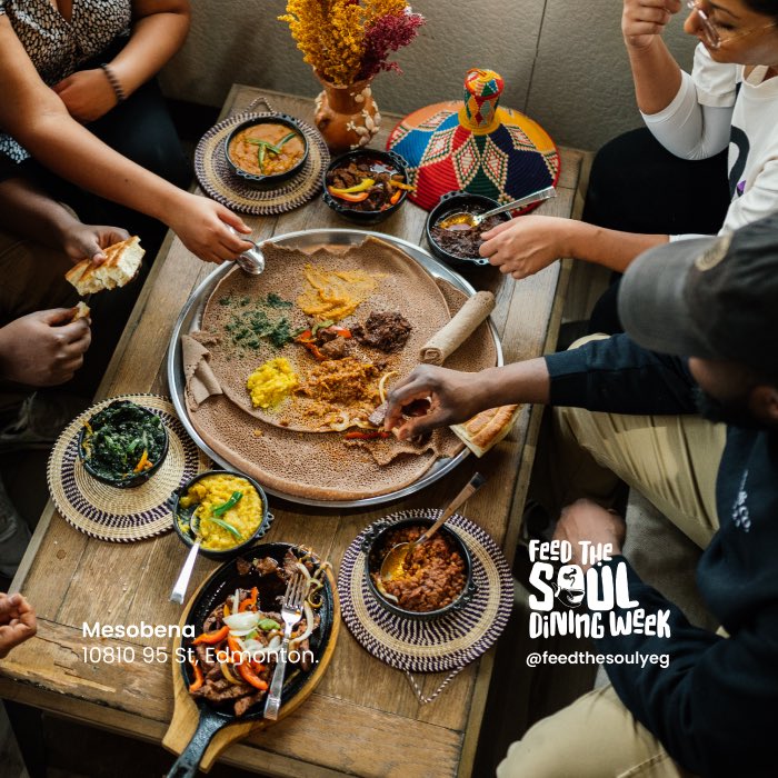 This is what we call Eritrean SOUL FOOD! 

Mesobena Restaurant offers Eritrean cuisine in the heart of little Italy.  You can experience traditional injera, bunn (traditional coffee), delicious veggie combos and flavourful meat dishes! 
#yegfood #feedthesoulyeg