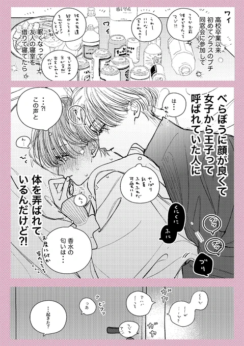 同窓会で飲んで眠くなって寝ていたら元同クラの王子に体弄ばれてた受け
王子攻め×うさぎ系受け
#創作bl 