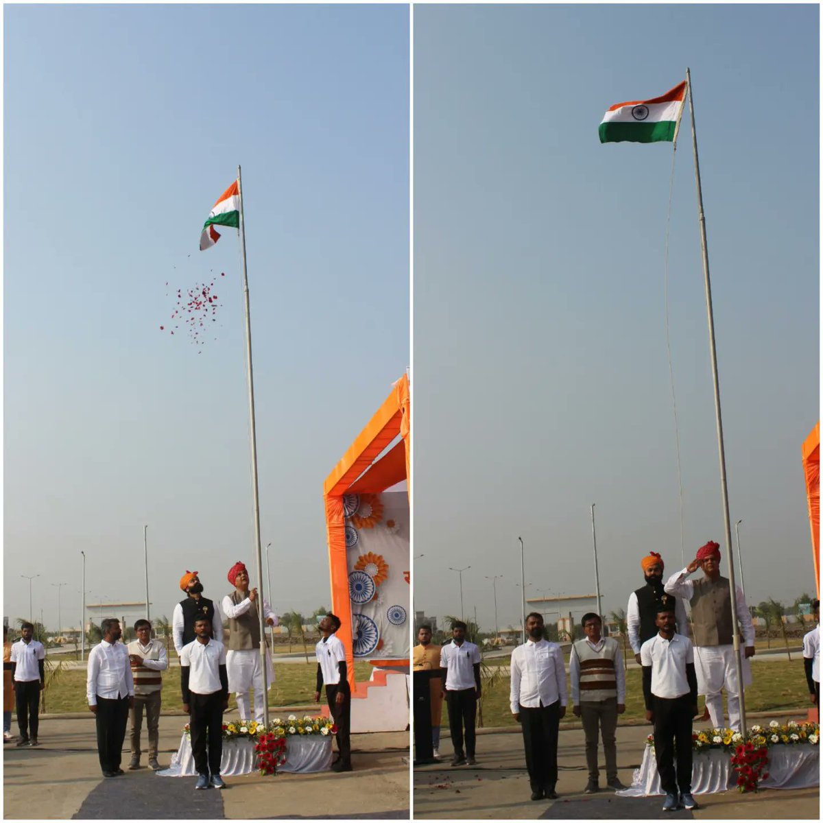 DrArjunsinhRana's tweet photo. ७४ वे गणतंत्र दिवस का भव्य आयोजन @sgsuofficial के नवनिर्मित संकुल में पहेली बार किया गया।
कार्यक्रम के मुख्य अतिथि सावली तालुका के माननीय विधायक श्री @KetanInamdarMla जी ने ध्वजारोहण किया।
(1/5)
#74thRepublicDay #गणतंत्रदिवस
#SGSU https://t.co/PQf17XekvR