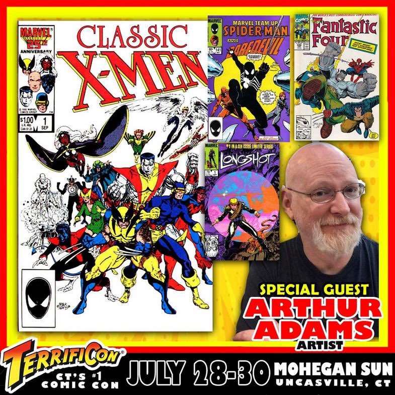 ItsTerrifiCon's tweet photo. TERRIFICON welcomes for the first time artist Arthur Adams. His work includes comics for Marvel including The Uncanny X-Men, Excalibur, X-Factor, Fantastic Four, Hulk, as well as other publishers, such as Action Comics, Vampirella, Rocketeer &amp; The Authority.
#marvel #dccomics https://t.co/GFWRawl362