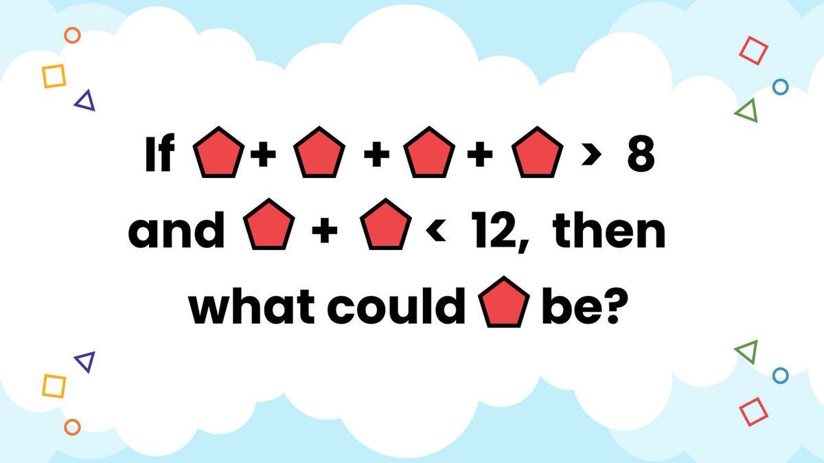 kathrynhancock_'s tweet photo. How many answers can your class come up with? 🚀#ThinkAboutItThursday @ZorbitsMath @carnegielearn https://t.co/2pD8Q6M61s